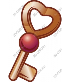 The key is in the shape of a heart
