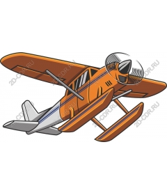  Bright orange seaplane