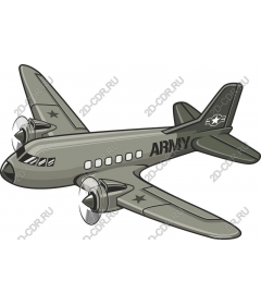  Винтажный армейский самолет