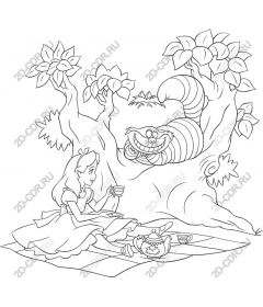 Alice and the Cheshire cat