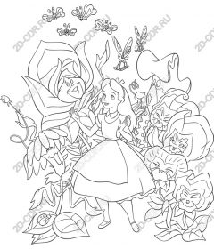 Whimsical flower garden