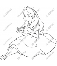 Очаровательная девушка-чаепитие