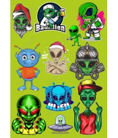 A whimsical collection of aliens
