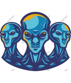  The three heads of the aliens