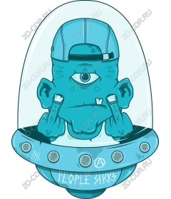  Blue alien space character