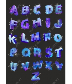 3D space alphabetical set
