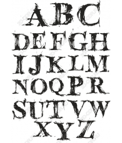 Set clipart "Alphabet brush strokes"