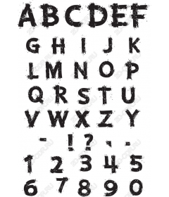 Set of cliparts for handwritten fonts Rugged
