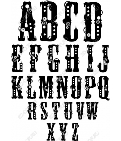 Set of steampunk-alphabets