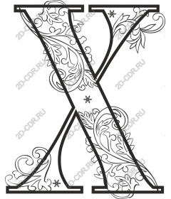  Floral elegance - Letter X