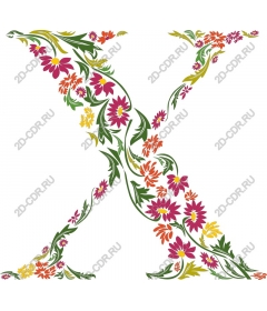  Floral "X"