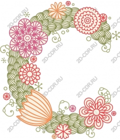  Floral decorative wreath