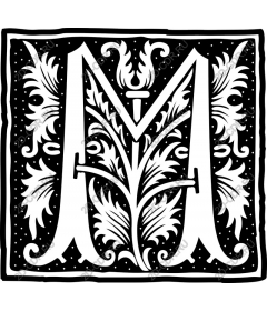  Art letter M Decorative