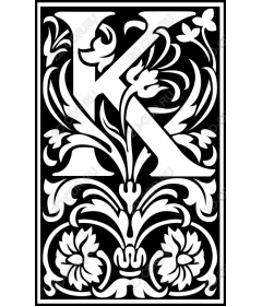  Floral letter K