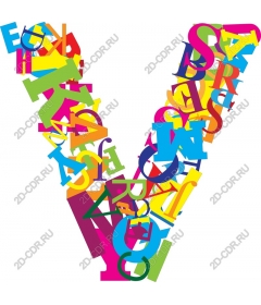  Color the letter V