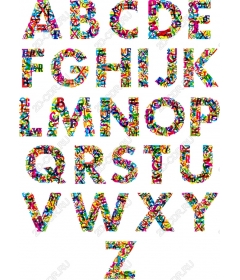 A set of colored clip art alphabet Set