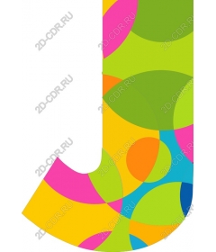  Colored letter J