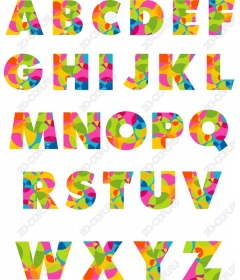 Set of colorful alphabets