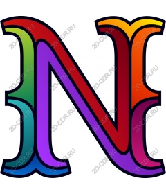  Colored letter "N"