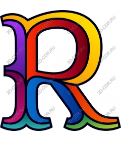  Colored letter R
