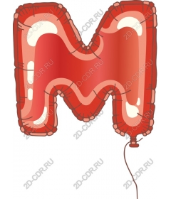 Красный шар с буквой М