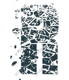  Artistic stone textured letter R