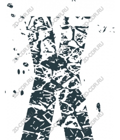  Art collage with letter "X"