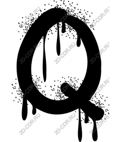  Street art Dripping Q