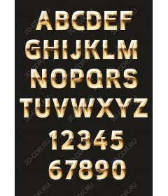Set of clipart with gold sequins and labels - Set
