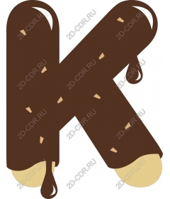  Chocolate drop of the Letter K