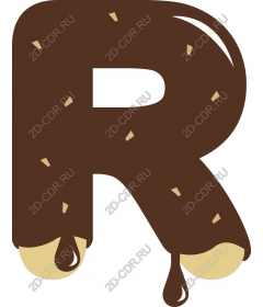  Chocolate dripping letter R