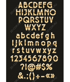 Набор шрифтов Glamour Gold - Элегантный