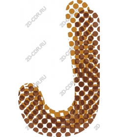  Artistic letter J in earthy tones