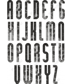 Set of clip art "Vintage halftone alphabet", a set of typography AZ