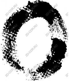  Artistic black round texture