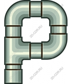  Tubular letter P