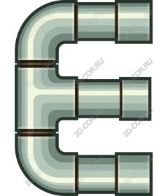 Стилизованная трубчатая буква E