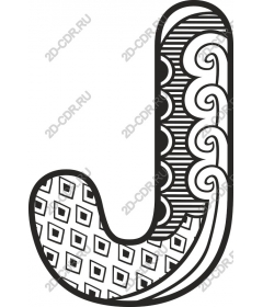  Art letter J