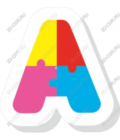  Color puzzle Letter A