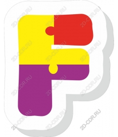  Color puzzle Letter F