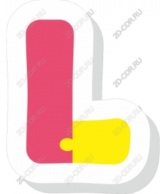  Colored the letter L
