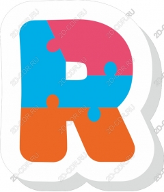  Color puzzle Letter R