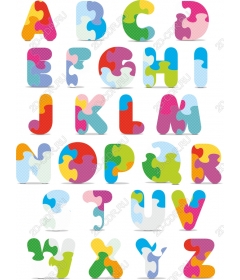 Set clipart "Puzzle Alphabet"
