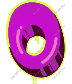  Purple dripping donut