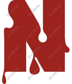  Art drip the letter N