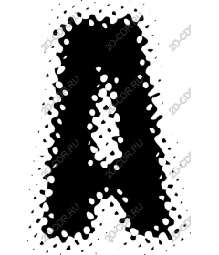  Art the letter a with a splatter effect
