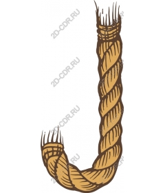  Textured rope letter J