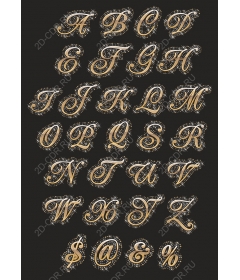 Set of Golden shiny label