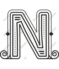  Art the letter N