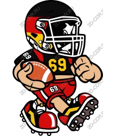  Cartoon football player
